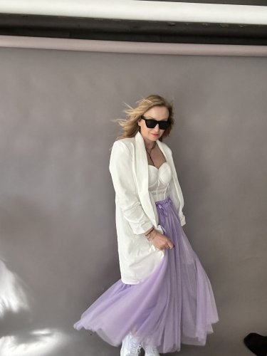 Dlouhá tylová sukně Balerina-několik barev - barva: bílá