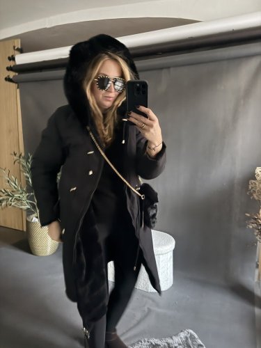 Bunda/Parka Sissi-Obojstranná-black