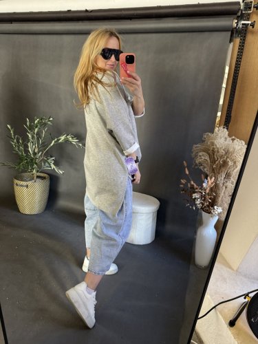 Tričko oversize NEOPREN šedé