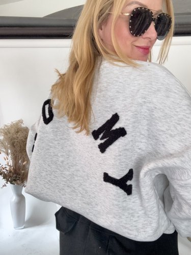 Mikina Mommy šedá