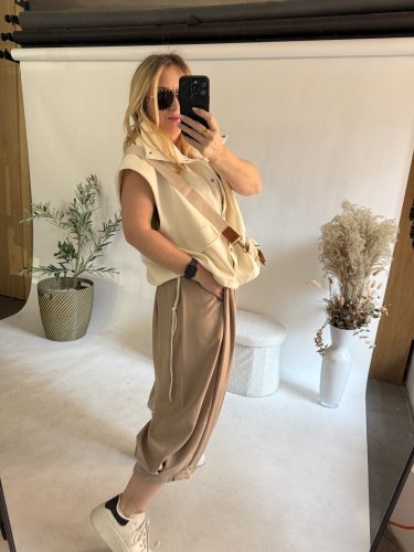 Nohavice Lux Luna-mocca