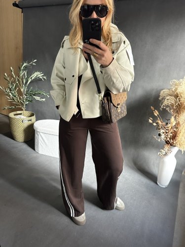 Nohavice s pruhom-max do M