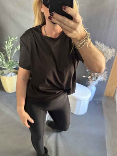 Tričká s vypchávkami UNI size-čierná