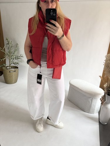 Džínsy New York--elastické, pohodlné-bílé