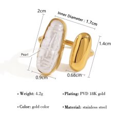 Prsten perla Stainless Steel