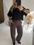 Nohavice Emma dlhé barrel jeans-hnedé