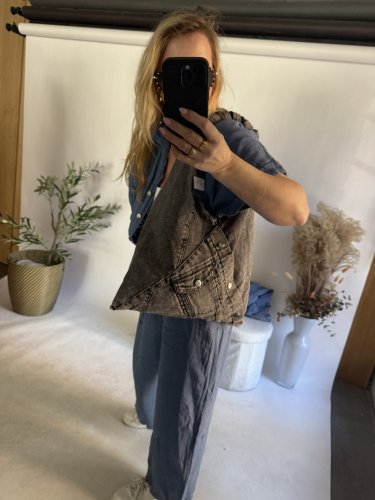 Kabelka Jeans-šedá