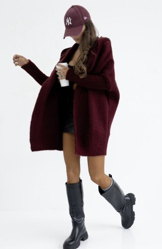 Cardigan Sempre-vínový