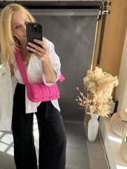 Kabelka prošívaná -pink