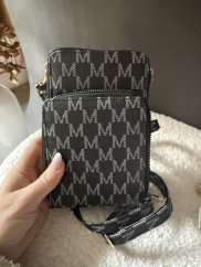 Kabelka na mobil plus peněženka-černá