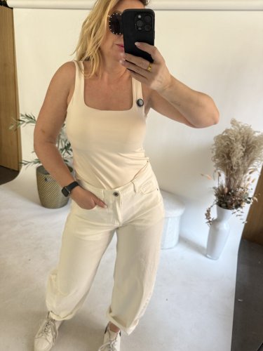 Tielko široké ramienka-cream