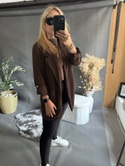 Sako tenké-lehce oversize-hnědé