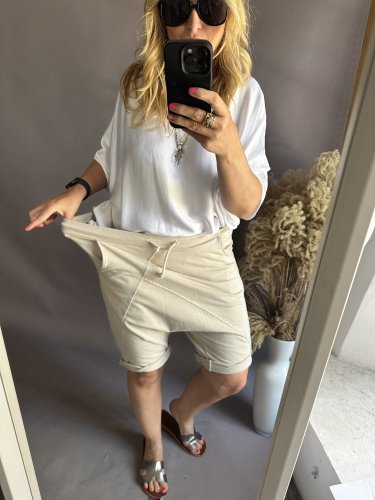 Šortky Down -světlo béžové