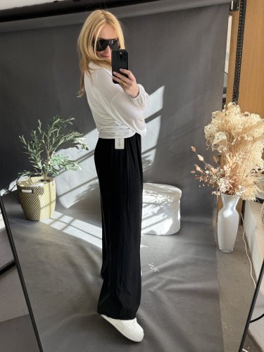 Nohavice Style-viskoza-čierné