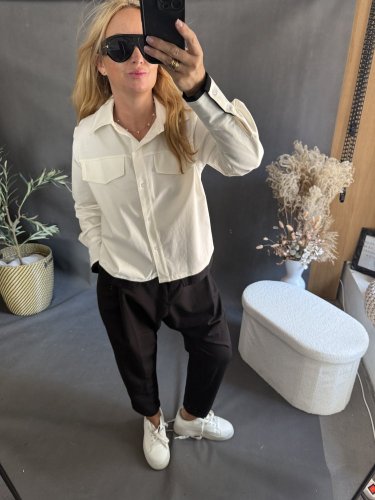 Kabátek Sun 2v1 s košilí-bílý