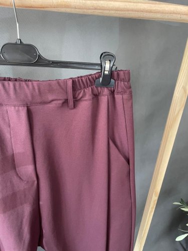 Nohavice SUN bez gombíka do 3XL vínové