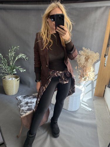 Sako Luisa velúr-hnedá