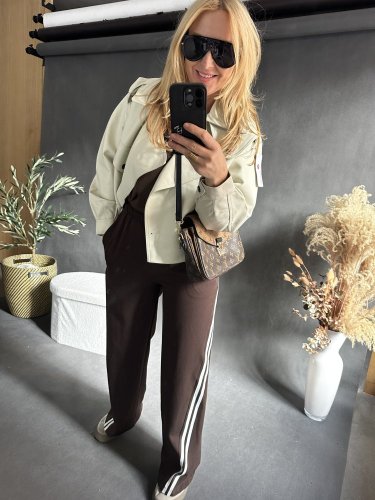 Nohavice s pruhom-max do M