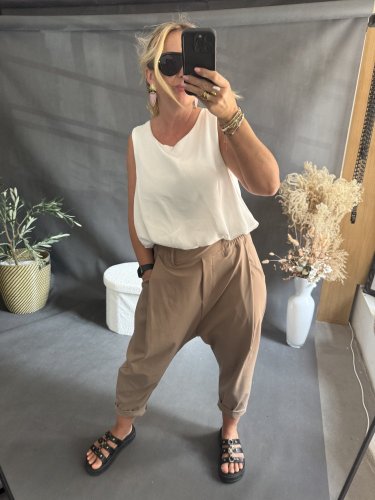 Nohavice SUN bez gombíka do 3XL-camel