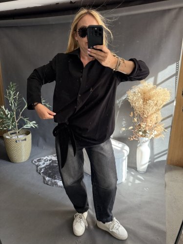 Košile Sun na suk-černá