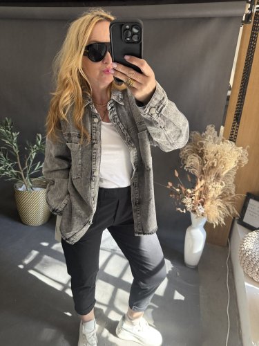 Džínová košile-šedá