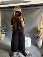 Šála oversize světle hnědá