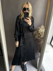 Šaty na zavázaní Exclusive na postavu M-XL-černé