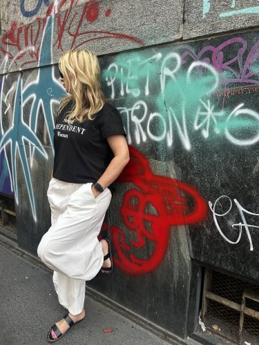 Nohavice široký strih SUN-UNI veľkosť-bielá