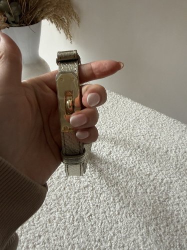 Pásek kožený posuvný se zlatou sponou-zlatý