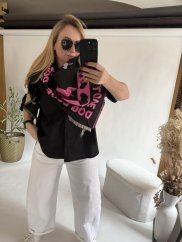 Košile Basic oversize unisize-černá