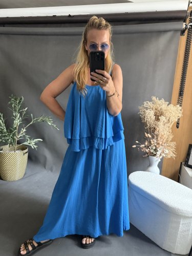 Set sukne a volániky-blue