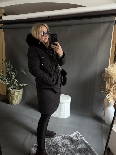 Bunda/Parka Sissi-Oboustranná-černá