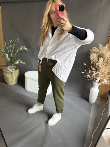 Nohavice Italian zelené