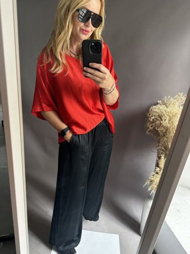 Bluza Liame-UNI SIZE na XS-XL-čiervená