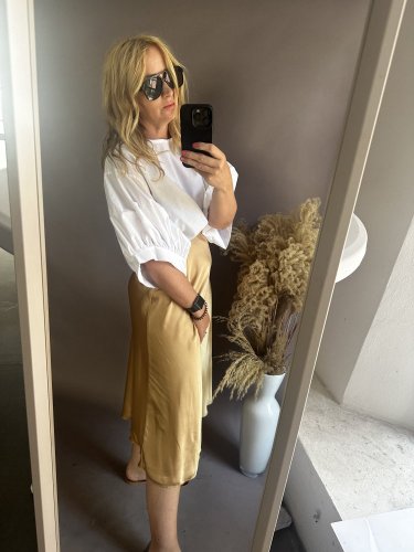 Saténová sukňa Amber- zlatá