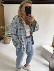 Košile kostkovaná jarní-modrá