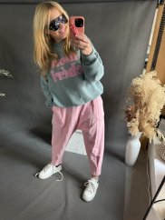 Tepláky nasrávacie Mega-růžové