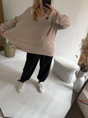 Svetr Goodvibes-UNI SIZE-béžová