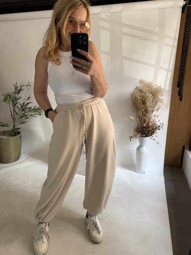 Tepláky Joyna-béžová