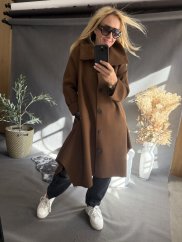 Kabát Golier SUN-dlhý-hnedý