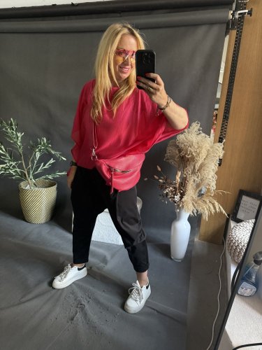 Halenka Sun průhledná Lyocel-fuchsie