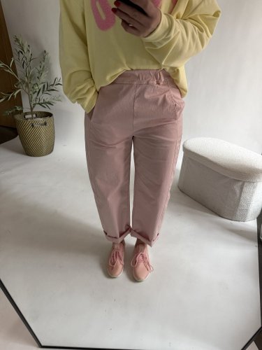 Nohavice Luisa Baloon-pudrové