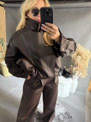 Bunda Soka-hnedá--tmavo hnedá/bordeaux