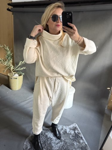 Set mikina a nohavice SUN-béžová