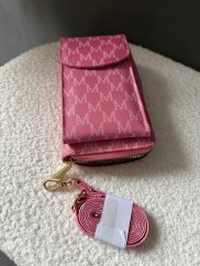 Kabelka na mobil plus peněženka-pink
