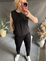 Vesta Oboustranná na zip/knoflíky SUN-černá