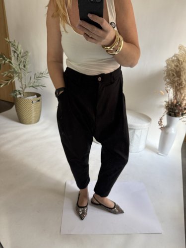 Nohavice Blair bavlnené-čierná