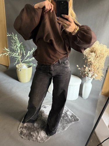 Halenka se stojáčkem-hnědá