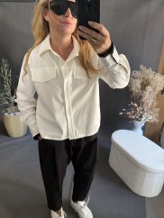 Kabátek Sun 2v1 s košilí-bílý