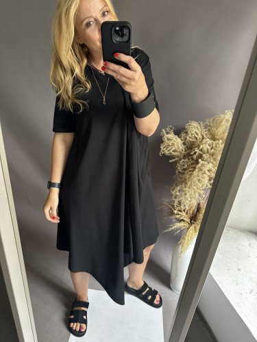 Šaty asymetrický výstrih Ellen